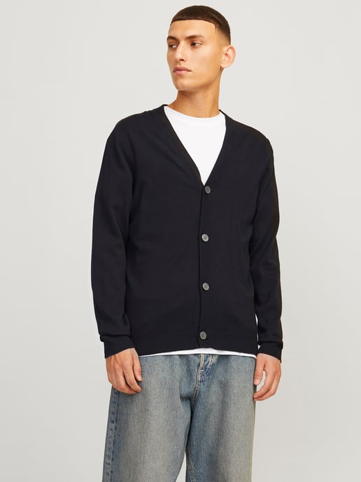 Jack & Jones Vest Emil Knit Button Cardigan Zwart - Image 2