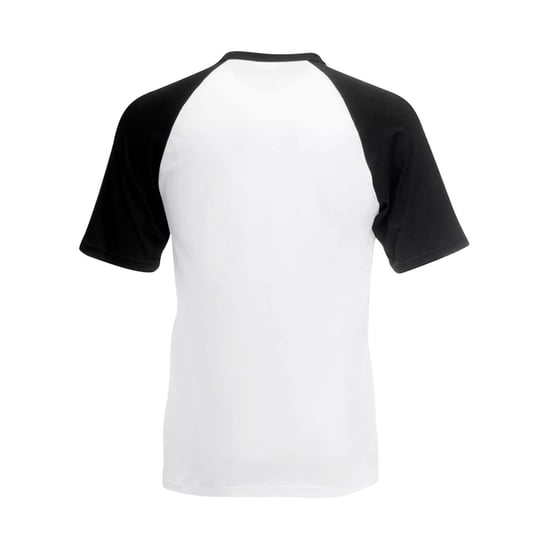 Fruit of the Loom Heren T-Shirt Honkbal met korte mouwen (Wit/zwart) - Image 2