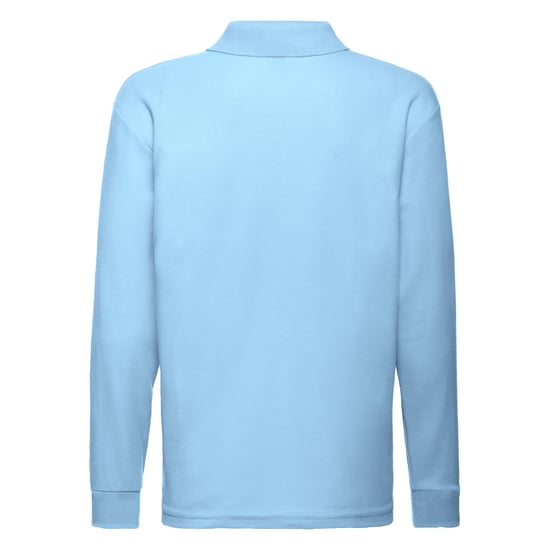 Fruit of the Loom Polo shirt met lange mouwen voor kinderen/Kinderen (Hemelsblauw) - Image 2
