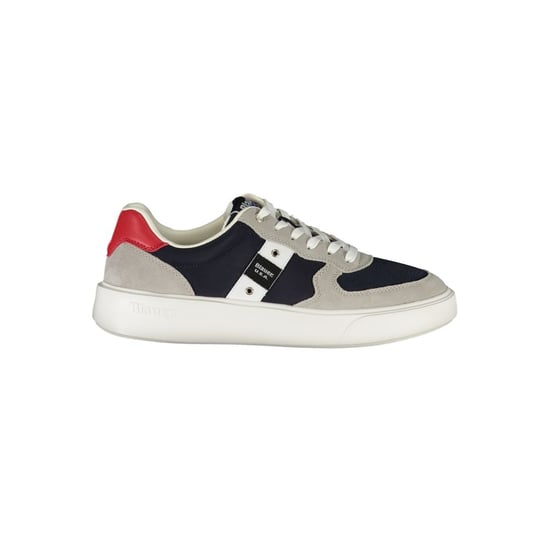 Blauer Blauw Leren Heren Sneakers - Image 1