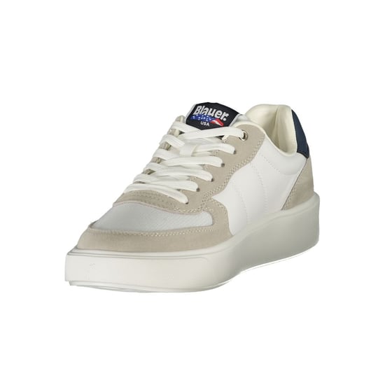 Blauer Witte Leren Heren Sneakers - Image 3