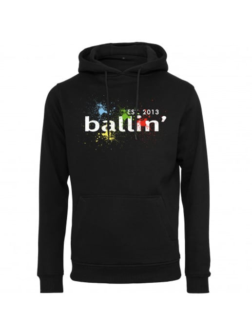 Ballin Est. 2013 Hoodies Paint Splatter Hoodie Zwart - Image 2