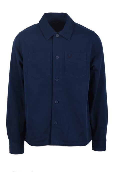 Fred Perry Twill Overshirt Tennis Blue - Image 1