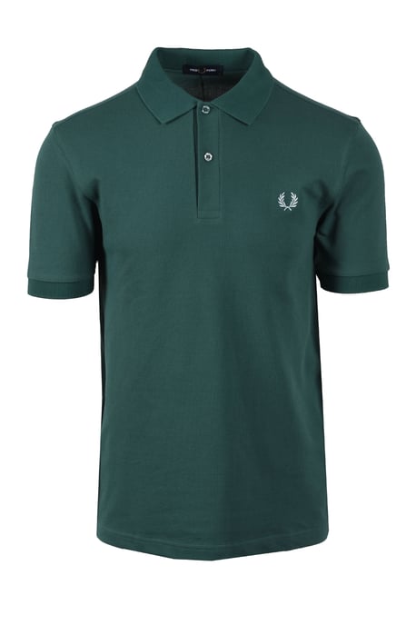 FRED PERRY POLO SHIRT SPORT GREEN/TRACK BLUE - Image 1
