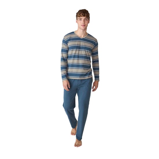 JJB18 Katoenen pyjama met lange mouwen voor heren - Image 1
