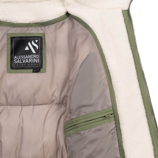 Alessandro Salvarini Heren Winter Gewatteerde Jas AS-457 – 2in1 Met Uitneembare Teddyfleece & Dubbele Capuchon - Image 6