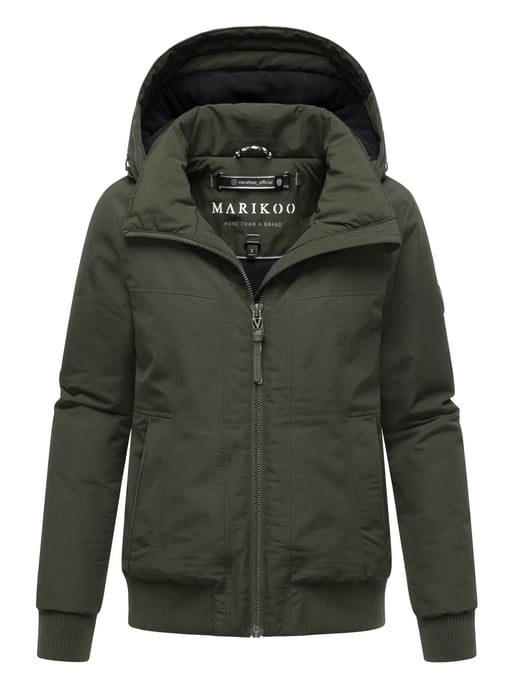 Marikoo dames winterjas Mooni 16 in bomberstijl met capuchon - Image 1