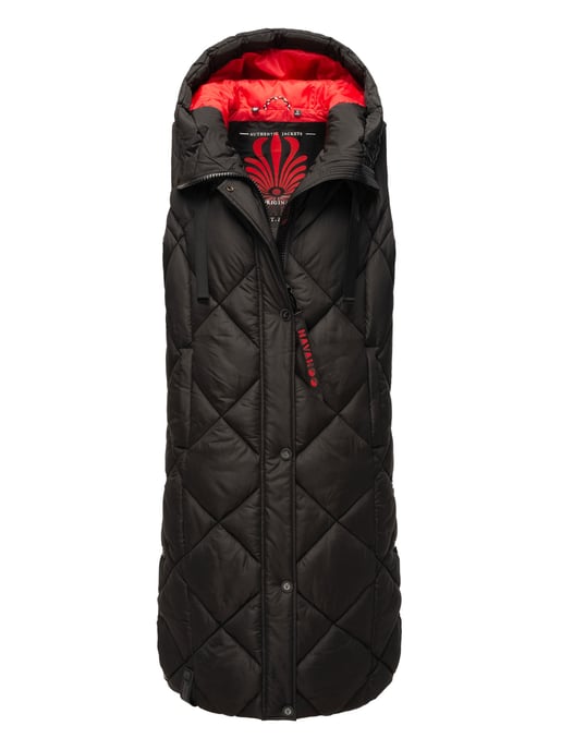 Navahoo lange dames bodywarmer Schnuckel – Modern & Met Capuchon - Image 2