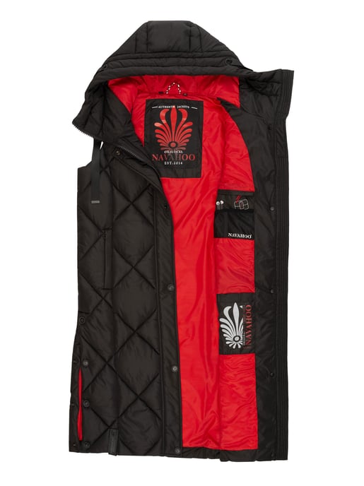 Navahoo lange dames bodywarmer Schnuckel – Modern & Met Capuchon - Image 5