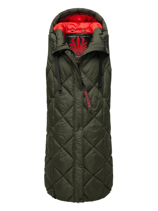 Navahoo lange dames bodywarmer Schnuckel – Modern & Met Capuchon - Image 2
