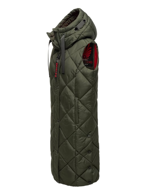 Navahoo lange dames bodywarmer Schnuckel – Modern & Met Capuchon - Image 3