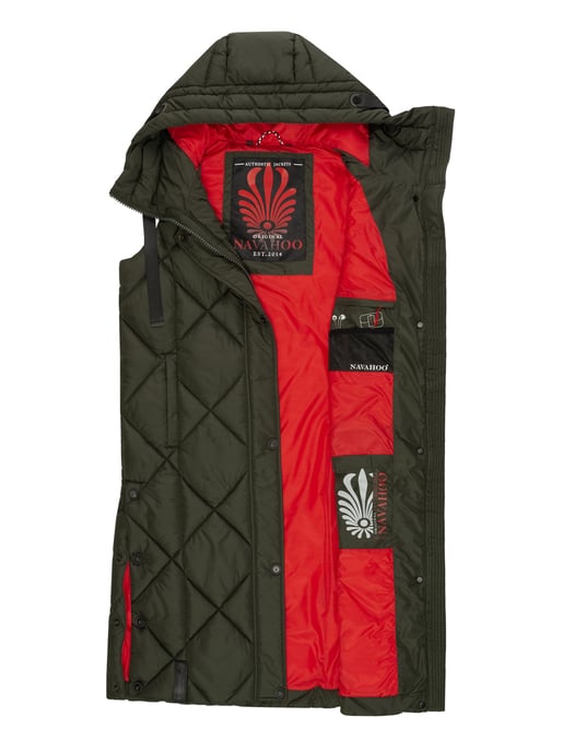 Navahoo lange dames bodywarmer Schnuckel – Modern & Met Capuchon - Image 5