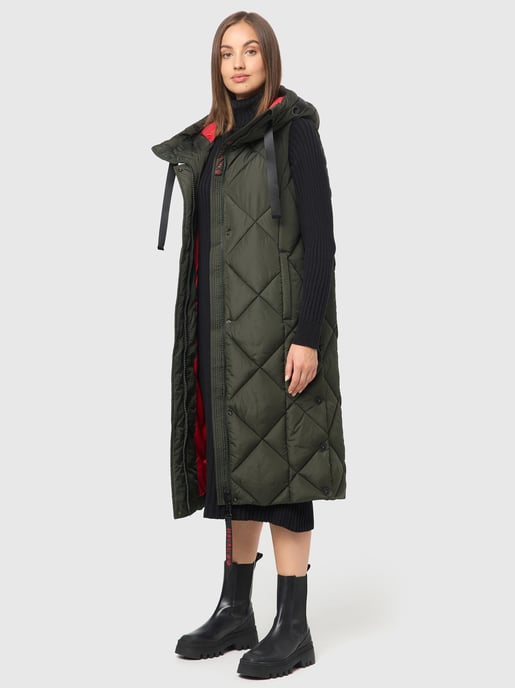Navahoo lange dames bodywarmer Schnuckel – Modern & Met Capuchon - Image 6