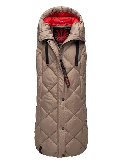 Navahoo lange dames bodywarmer Schnuckel – Modern & Met Capuchon - Image 2