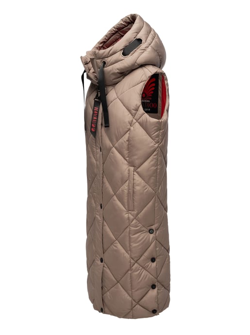 Navahoo lange dames bodywarmer Schnuckel – Modern & Met Capuchon - Image 3