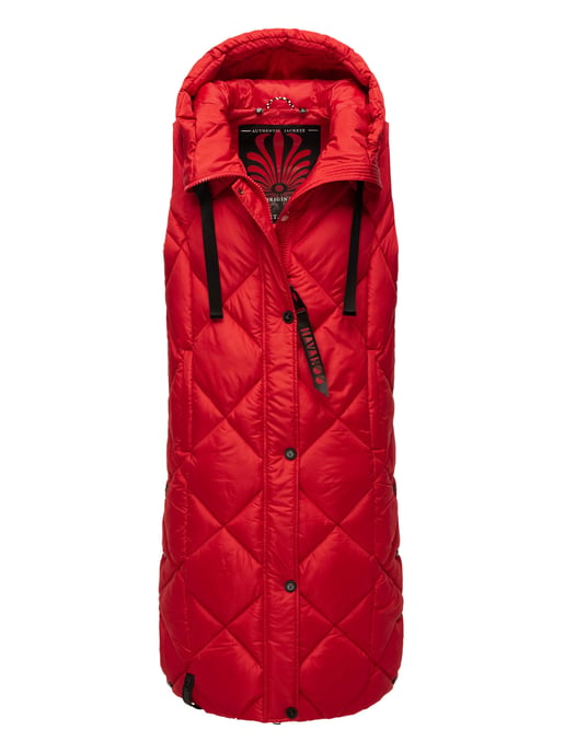Navahoo lange dames bodywarmer Schnuckel – Modern & Met Capuchon - Image 2