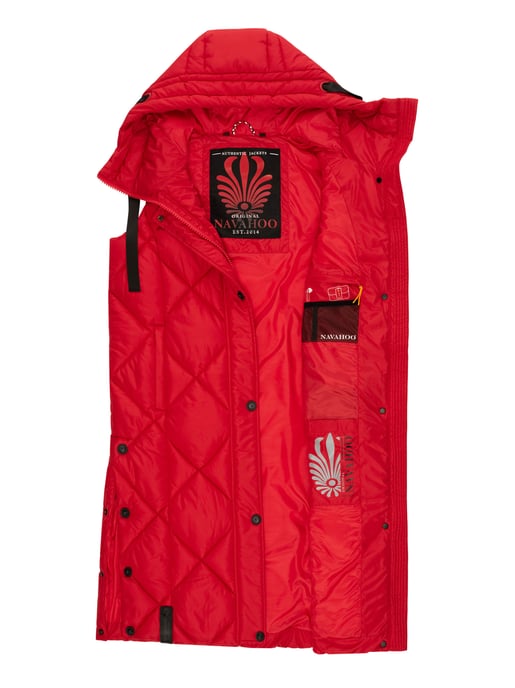 Navahoo lange dames bodywarmer Schnuckel – Modern & Met Capuchon - Image 5