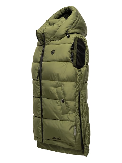 Marikoo dames gewatteerd vest – Zarinaa, licht met afneembare capuchon - Image 3