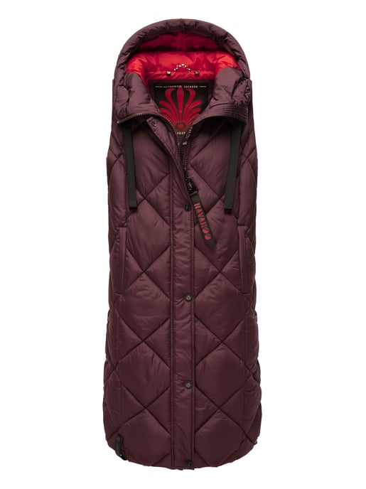 Navahoo lange dames bodywarmer Schnuckel – Modern & Met Capuchon - Image 2