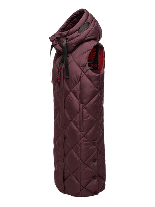 Navahoo lange dames bodywarmer Schnuckel – Modern & Met Capuchon - Image 3