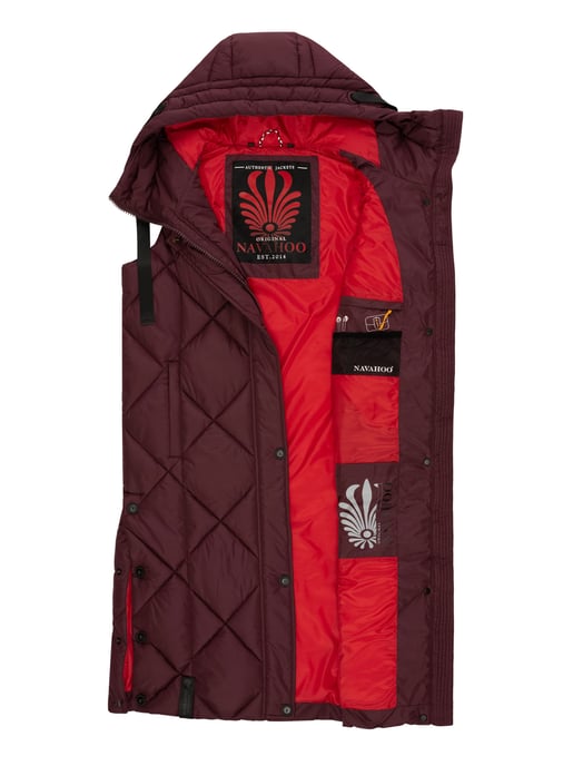 Navahoo lange dames bodywarmer Schnuckel – Modern & Met Capuchon - Image 5