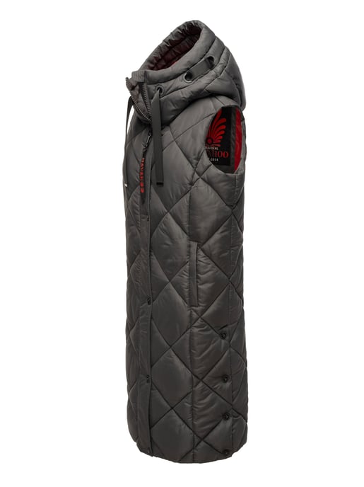 Navahoo lange dames bodywarmer Schnuckel – Modern & Met Capuchon - Image 3