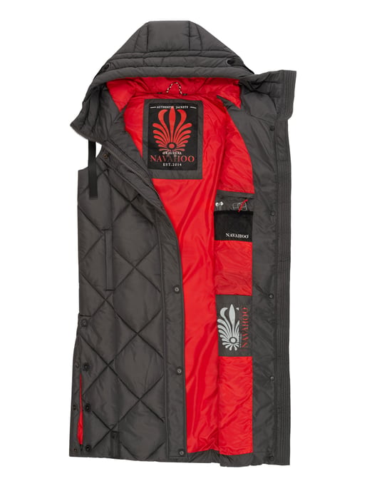 Navahoo lange dames bodywarmer Schnuckel – Modern & Met Capuchon - Image 5