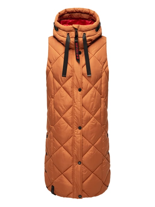 Navahoo lange dames bodywarmer Schnuckel – Modern & Met Capuchon - Image 1