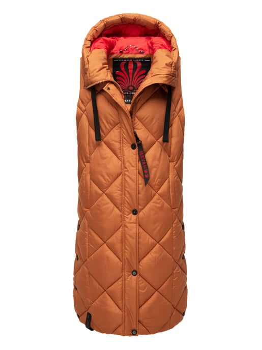 Navahoo lange dames bodywarmer Schnuckel – Modern & Met Capuchon - Image 2