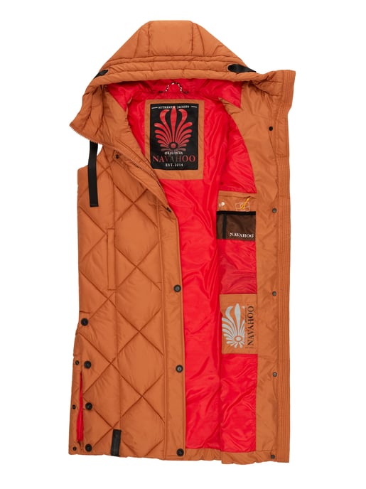 Navahoo lange dames bodywarmer Schnuckel – Modern & Met Capuchon - Image 5