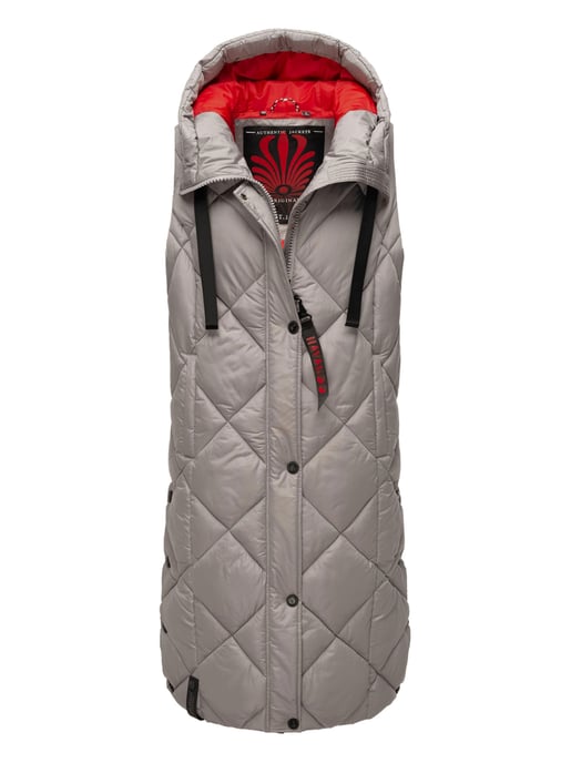 Navahoo lange dames bodywarmer Schnuckel – Modern & Met Capuchon - Image 2