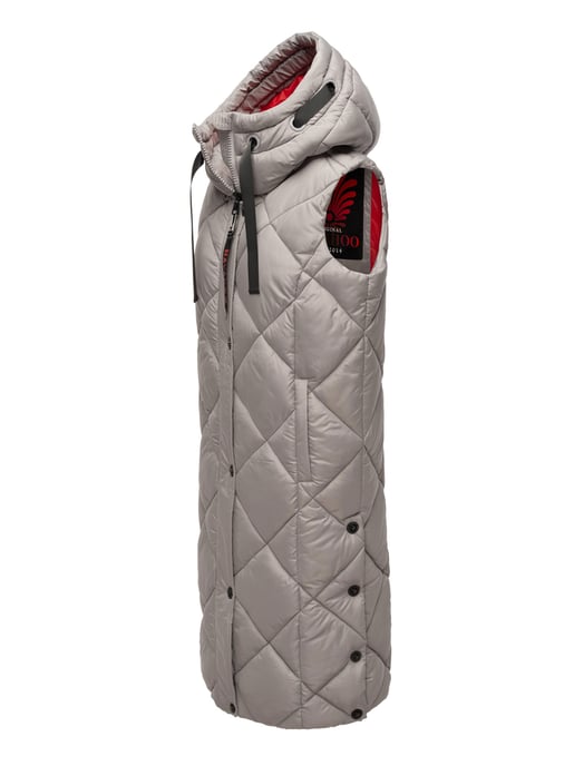 Navahoo lange dames bodywarmer Schnuckel – Modern & Met Capuchon - Image 3