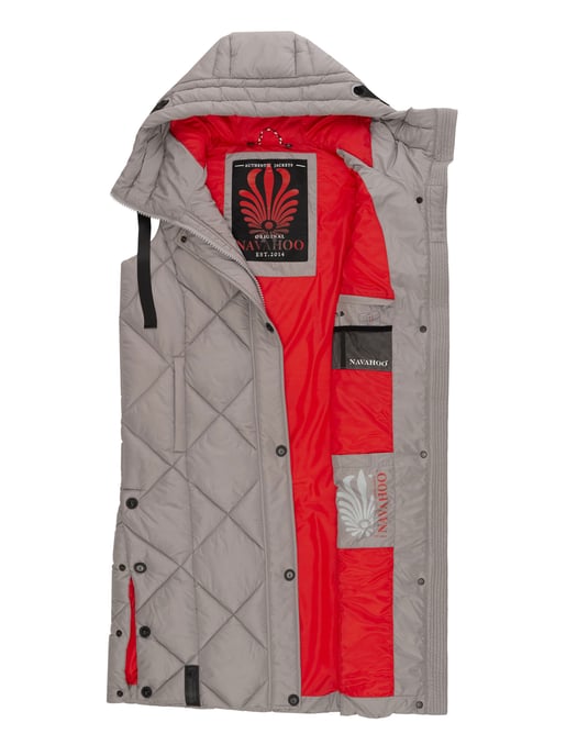 Navahoo lange dames bodywarmer Schnuckel – Modern & Met Capuchon - Image 5