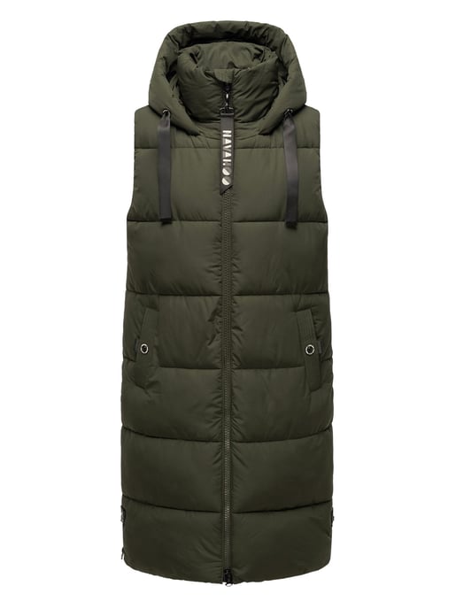 Navahoo dames lange bodywarmer Schnuffelchen – Warm & Stijlvol met Capuchon - Image 1