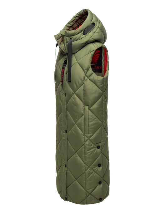 Navahoo lange dames bodywarmer Schnuckel – Modern & Met Capuchon - Image 3
