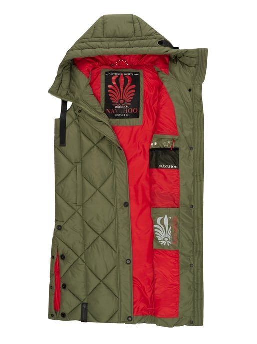 Navahoo lange dames bodywarmer Schnuckel – Modern & Met Capuchon - Image 5
