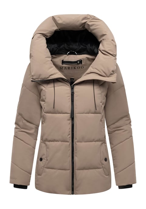 Marikoo dames gewatteerde winterjas Kuscheltatze XVI met capuchon - Image 1