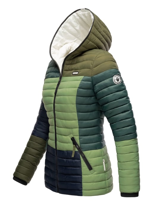 Navahoo Dames Gewatteerde Jas Multikulti – Licht, Trendy & Met Colour-Blocking Design - Image 3