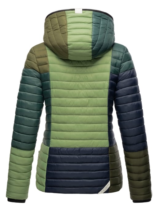 Navahoo Dames Gewatteerde Jas Multikulti – Licht, Trendy & Met Colour-Blocking Design - Image 5