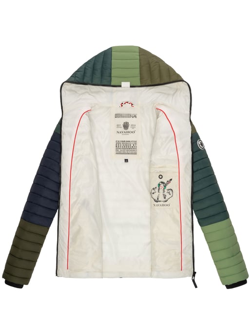 Navahoo Dames Gewatteerde Jas Multikulti – Licht, Trendy & Met Colour-Blocking Design - Image 6