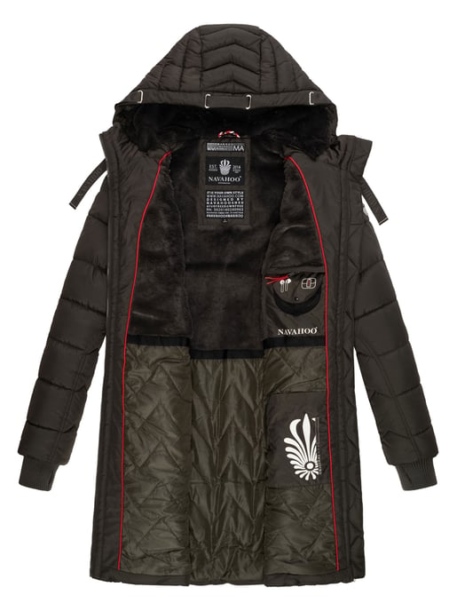 Navahoo Alpenveilchen dames winter gewatteerde jas – Warm, lang & stijlvol - Image 6