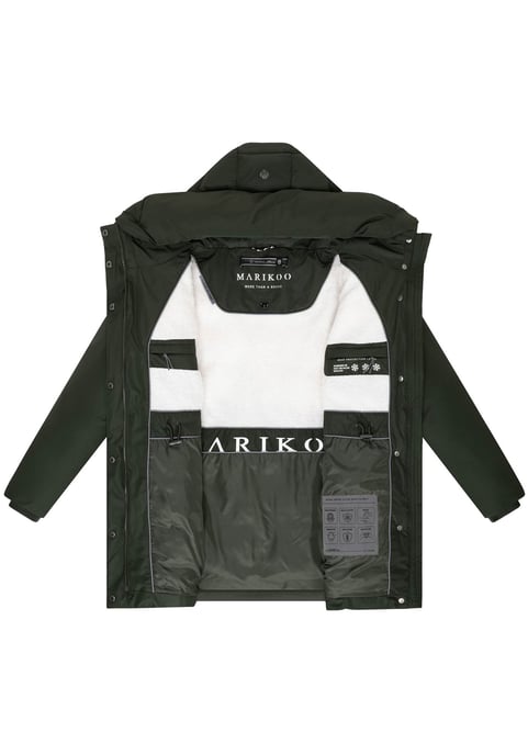 Marikoo dames winterjas Delilah met fleecevoering & verstelbare taille - Image 4