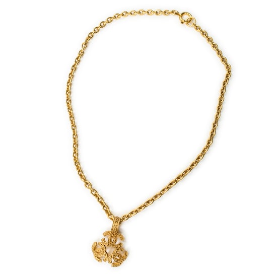 Vintage Triple CC Pendant Necklace Ketting - Image 1