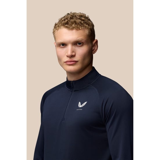 Castore Adapt Training 1/4 Zip Top Polyester Heren Blauw Actieve Kleding T-Shirts - Image 5