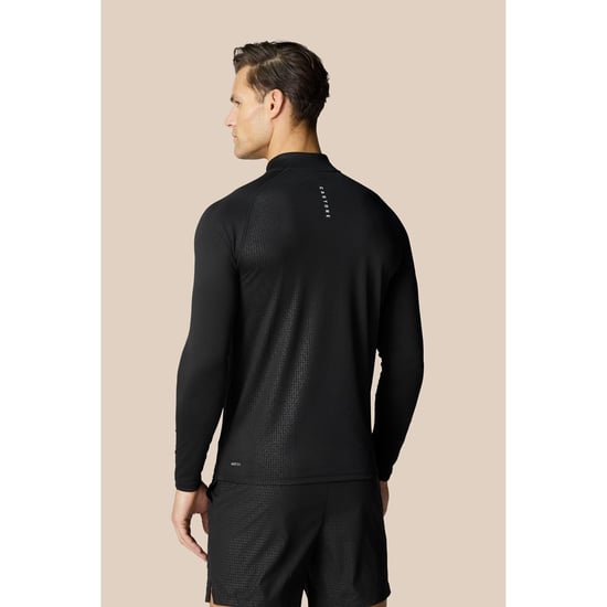 Castore Adapt 1/4 Zip Top Polyester Heren Zwarte Activewear T-Shirts - Image 3