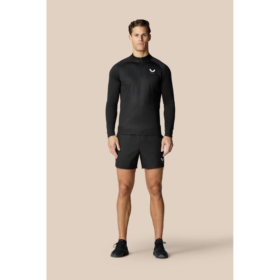 Castore Adapt 1/4 Zip Top Polyester Heren Zwarte Activewear T-Shirts - Image 4