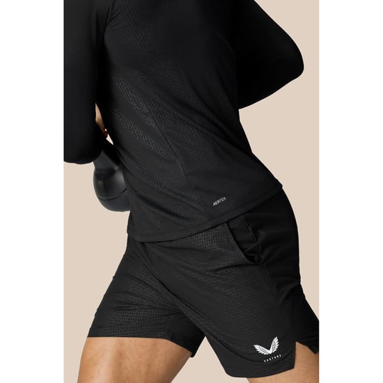 Castore Adapt 1/4 Zip Top Polyester Heren Zwarte Activewear T-Shirts - Image 5