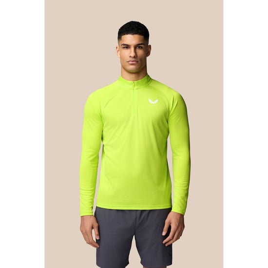 Castore Adapt 1/4 Zip Top Polyester Heren Groene Actieve T-Shirts - Image 1