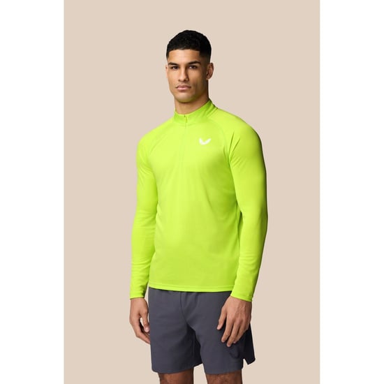Castore Adapt 1/4 Zip Top Polyester Heren Groene Actieve T-Shirts - Image 3