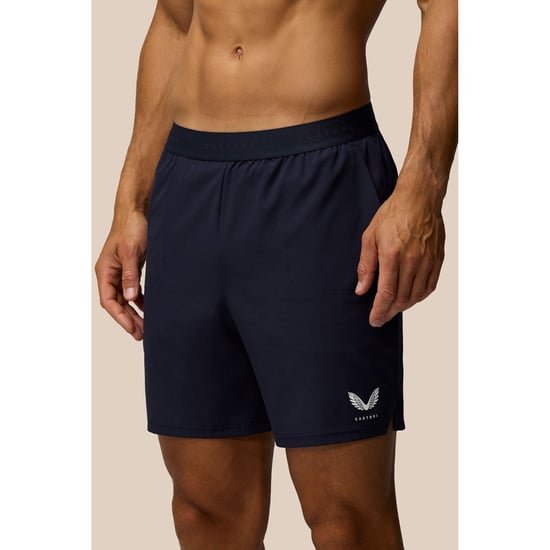 Castore Merke Lastiek Short Polyester Heren Blauwe Sportshorts - Image 1